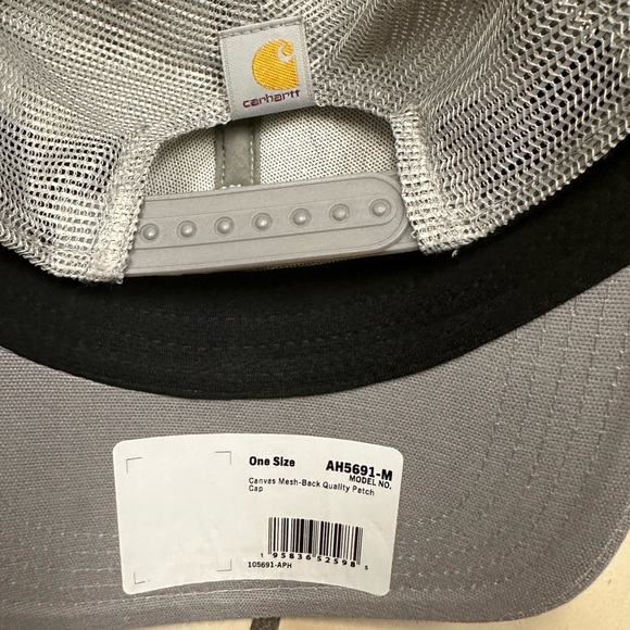 NWT Men’s Carhartt Mesh Back Quality Patch Trucker Cap Hat - Picture 4 of 4